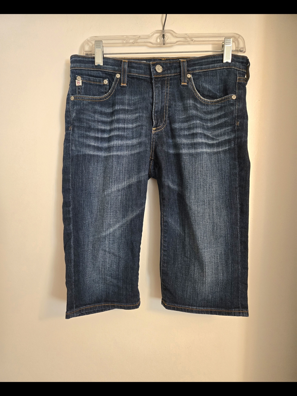 Ag Adriano Goldschmied Malibu Dark Blue Bermuda Shorts - Picture 2 of 6